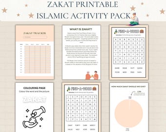 Zakat Awareness & Learning Tracker, Islamic Charity Planner (Printable PDF)