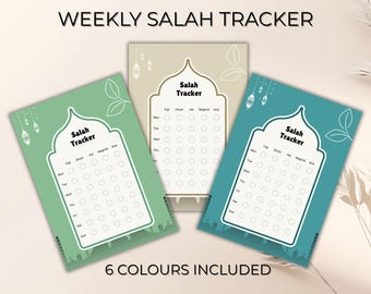 Daily Muslim Kids Salah Tracker: Printable Prayer Sheets (Digital Download