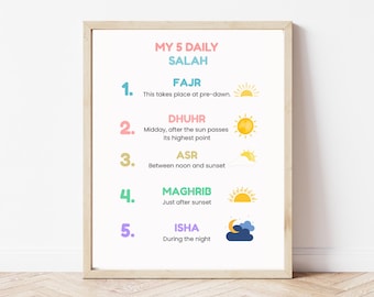 Printable Daily Salah Tracker: Islamic Prayer Guide (Instant Download)