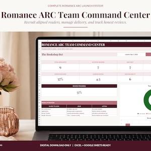 Romance ARC Team Template - Reader Tracker and Book Launch Spreadsheet for Indie Authors