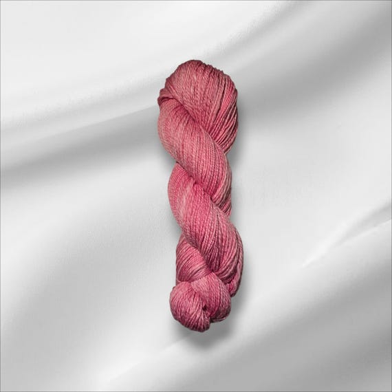 Handspun Merino Wool – Cochineal Dyed, 2 Lengths, Soft & Luxurious | Handspun Merino Yarn – Cochineal Dyed