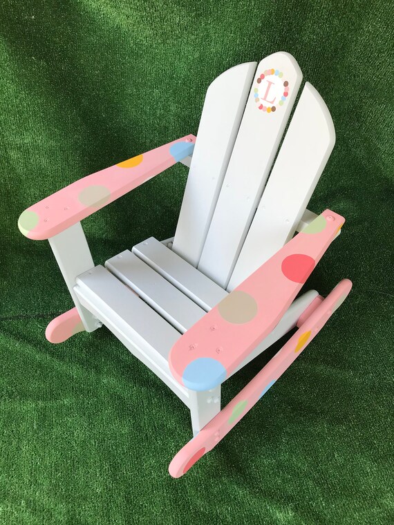 Child S Adirondack Rocker Painted Adirondack Personalized Etsy