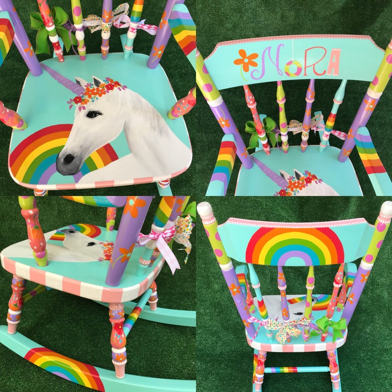Unicorn Rocking Chair Magical Original Unicorn Kid S Chair For Girls Rocking Chair Toddler Furniture Child S Rocker With Unicorn Birthday