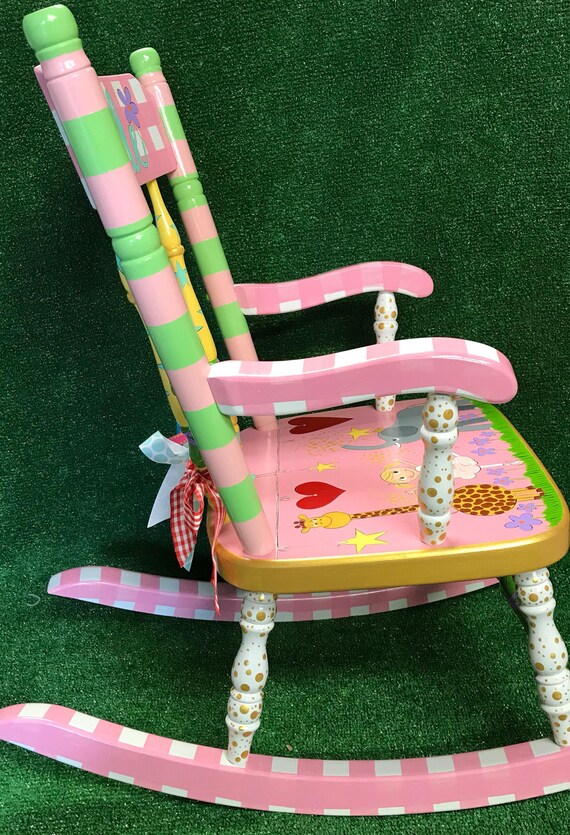Personalized Ballerina Rocking Chair Kids Ballet Rocker Pink And Gold Rocker Rocker For Children Girls Ballet Shoes Chair Princess Furniture