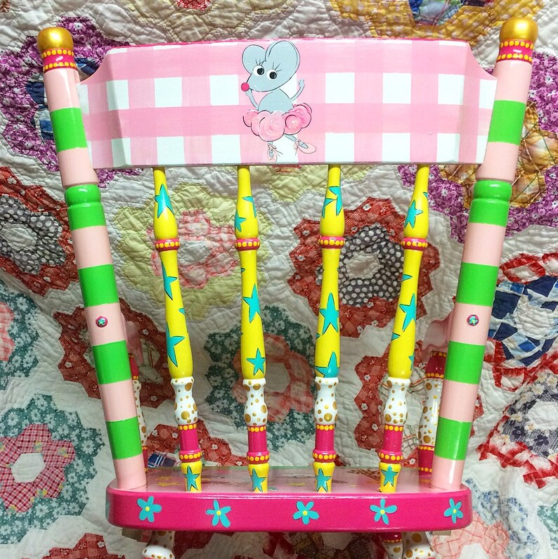 Personalized Ballerina Rocking Chair Kids Ballet Rocker ...