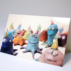 fun card, party invite, birthday invitation, celebration, SQUID PARTY