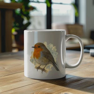 Robin Mug | Robin Red Breast | Christmas Robin | Robin Gift | Christmas Gifts | Garden Birds | Bird Coffee Mug | Bird Art Mug