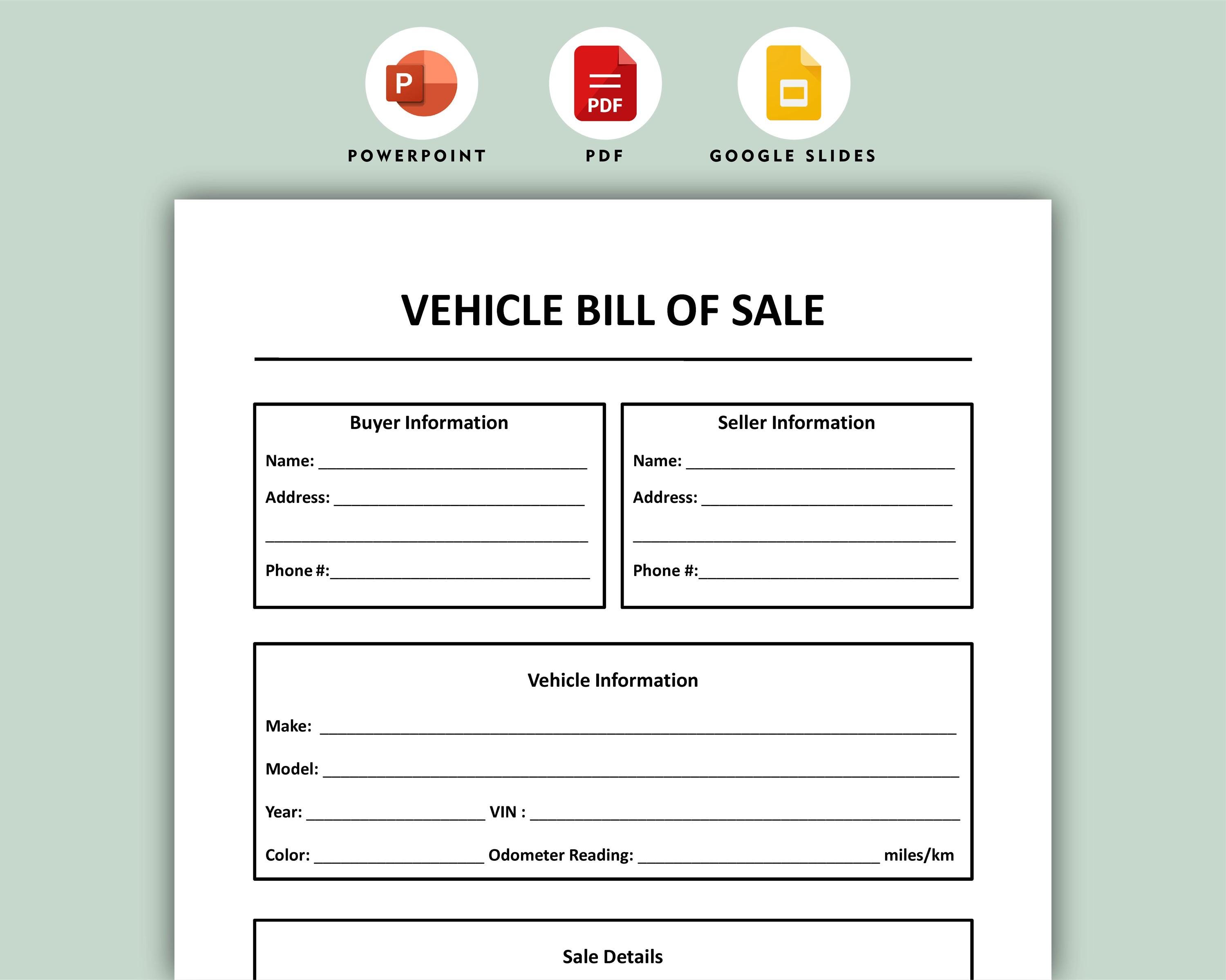 Sell Car Form - Etsy