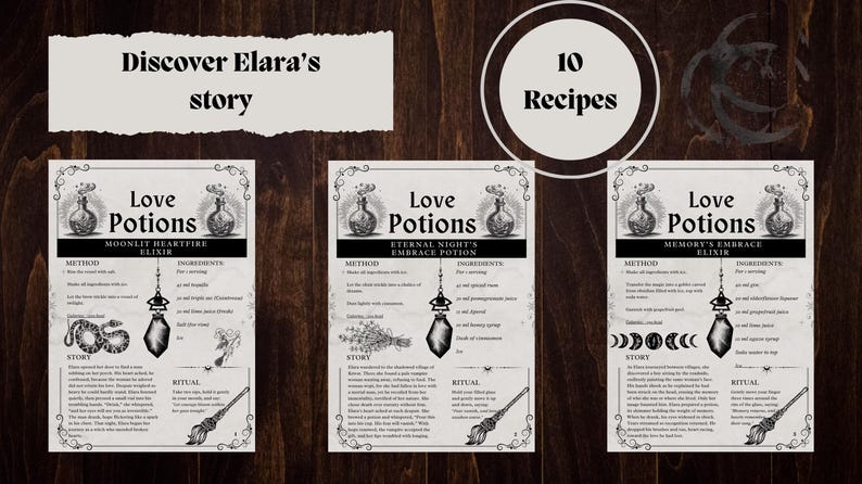 Love Potion Cocktail Recipes: Witchcraft Drink Grimoire (digital ...
