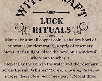 Grimorio de la suerte: Hechizo con 20 rituales (Descarga digital)