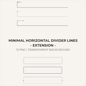 Minimal Horizontal Line Dividers – Extension Pack (Vol. 2) | 20 Clean PNG Separators
