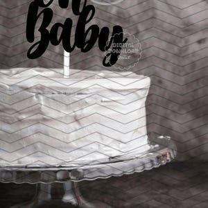 Oh Baby Cake Topper: DIY Baby Shower Decor (PDF Download