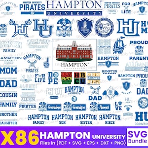 HBCU Pride Hampton Universität SVG Bundle Pack mit 86 Hampton png HU svg Hampton Pirates 1868 svg HBCU Bundles svg Neue Hbcu 2025 Kollektion