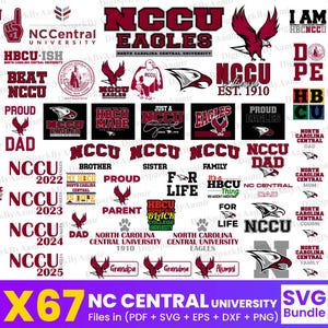 HBCU Pride North Carolina Central University Svg bundle NCCU Eagles Svg NCCU Png Nccu Eagles 1910 New Hbcu 2025 Collection Nccu Alumni svg
