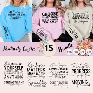 Boho Motivational Quote SVG Bundle: Strong Women, Positive Sayings (Digital Download)