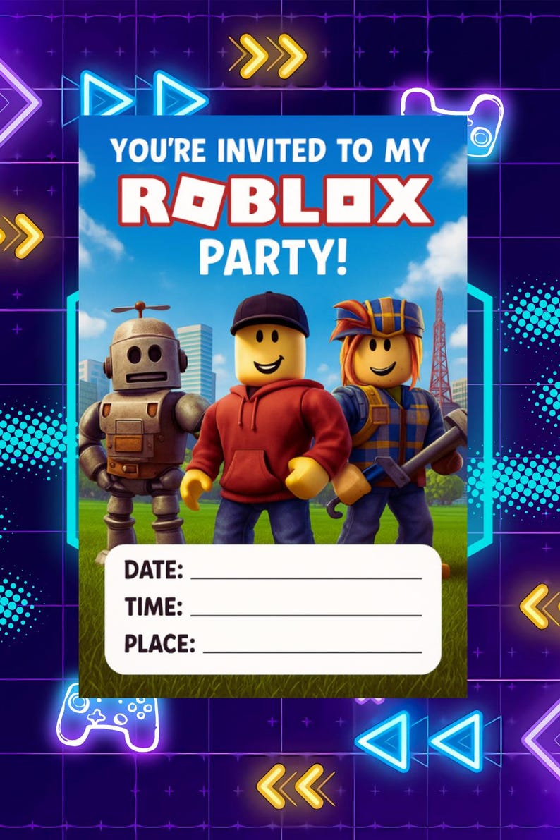 Roblox Birthday Invitation – Printable & Customizable - Etsy
