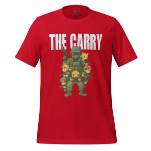 キャリーアニメシャツ - ランク戦ゴッド向けゲーマーTシャツ、アニメゲーミングシャツ、おもしろMOBAギフト、ソロキュースレイヤー、リーグ・オブ・レジェンドゲーマーアパレル