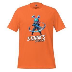 Anime Bunny Battle Royale Parody Shirt - Storm&#39;s Coming Gamer Tee for Video Game Lovers