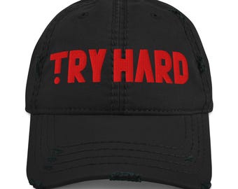 Embroidered Try Hard Baseball Cap for Console & PC Video Gamers
