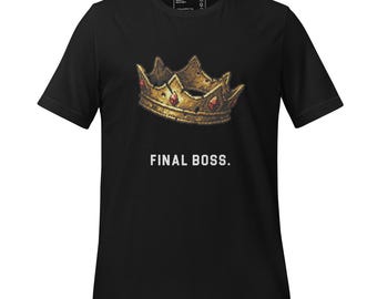 Final Boss Dad Shirt, Fathers Day Gamer Tee, Level Up Father Shirt