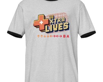 Konami Cheat Code Ringer Tee – Retro Gamer Shirt