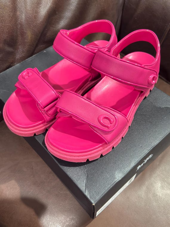 Coach Pink Sandals Size 8 (Dragonfruit) View 3