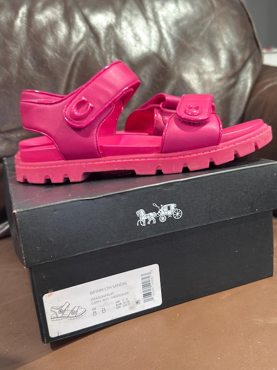 Coach Pink Sandals Size 8 (Dragonfruit) View 2