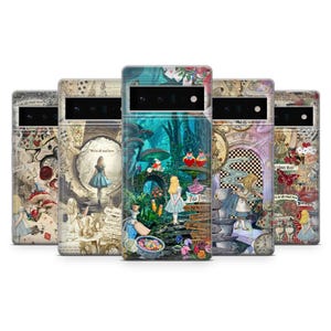Etui na telefon Alicja w Krainie Czarów Królik Pokrowiec na Google Pixel 9A, 9Pro XL, 8, 8Pro, 7A, 6, Samsung S25, S24, S23, A35, A16, A55, iPhone 16e, 15