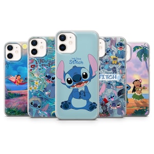 Custodia per telefono Lilo e Stitch Ohana Disney Cover per iPhone 16, 15, 14, 13, 12, 11, Samsung S25Edge, S24, S23, A35, A25, A15, Pixel 9Pro, 8