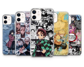 Demon Slayer Phone Case Tanjiro Anime Cover for iPhone 17, 17Pro, 16, 15, 14, 13, Samsung S25, S24, S23, A16, A26, A36, A56, Pixel 10, 9, 8