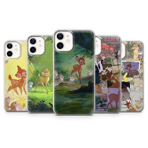 Bambi Phone Case Vintage Forest Animal Cover for iPhone 16 Pro, 15, 14, 13, 12, 11, Samsung S25Edge, S24, S23, A35, A25, A15, Pixel 9Pro, 8