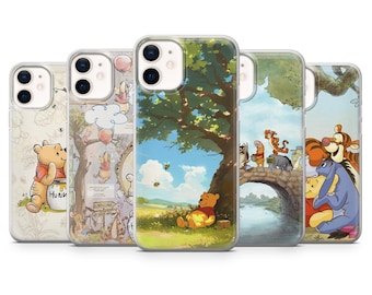 Winnie the Pooh Phone Case Bear Honey Cover for iPhone 17, 17Pro, 16, 15, 14, 13, Samsung S25Edge, S24, S23, A35, A25, A15, Pixel 10, 9Pro