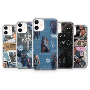 アソーカ・タノ 携帯ケース クローン・ウォーズ 女性用カバー iPhone 16、15、14、13、12、Samsung S25、S24、S23、A16、A26、A36、A56、Pixel 9A、8、7用