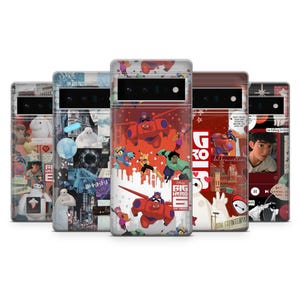 Big Hero 6 Phone Case Baymax Disney Cover for Google Pixel 10, 10Pro, 9, 9A, 8, 7, 6, Samsung S25, S24, S23, A35, A16, A55, iPhone 17, 16e
