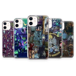 Haunted Mansion Phone Case Disney Dark Cover for iPhone 16 Pro, 15, 14, 13, 12, Samsung S25, S24, S23, A16, A26, A36, A56, Pixel 9A, 8, 7