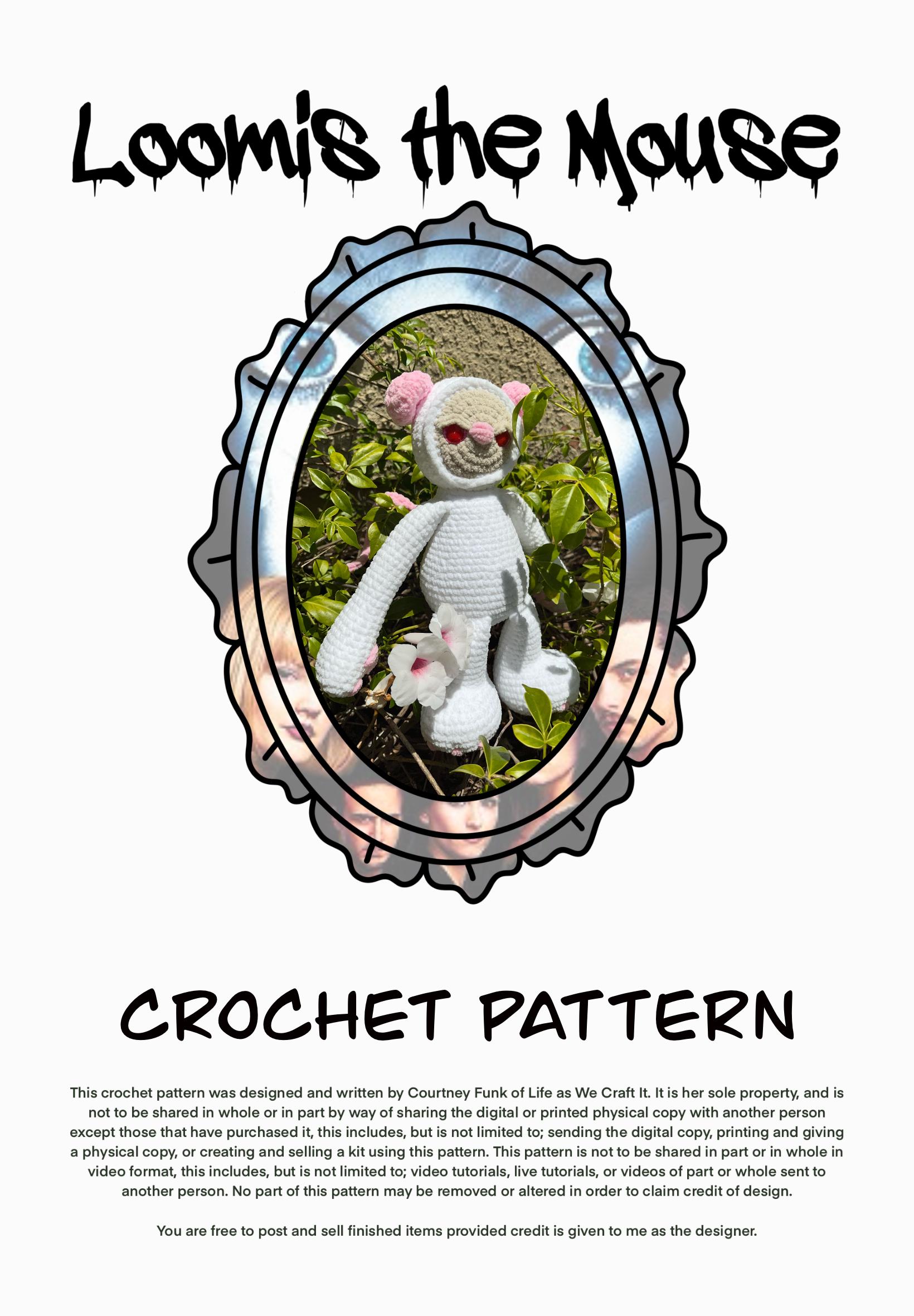 24 Ghostface Crochet Patterns for Spooky Decor, Gifts, and Amigurumi Fun 24 Loomis The Mouse Creepy Cuddler Crochet Pattern
