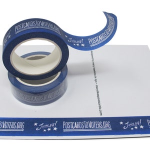Just one washi tape roll, perfect for decorating Postcards to Voters or other get out the vote writing campaigns Navy Blue