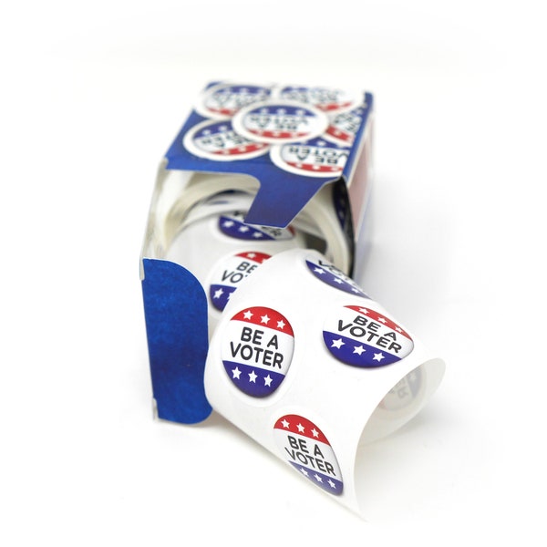Be a Voter! Political stickers on a roll! Perfect for writing postcards to your reps or get out the vote