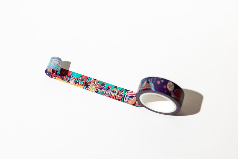 Bright and bold NYC washi tape with long scenes, lots of sightseeing and detail. image 2