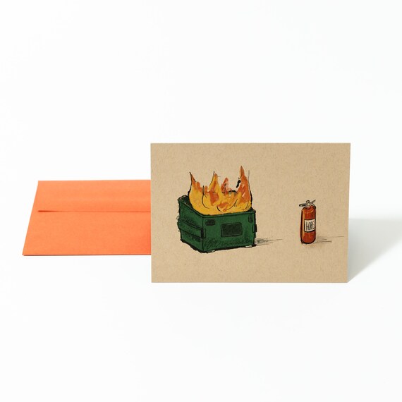 Cartoon Fire Extinguisher, Add On Yard Decor, Yard Card Art