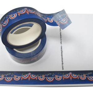 Just one washi tape roll, perfect for decorating Postcards to Voters or other get out the vote writing campaigns Patriotic Bunting