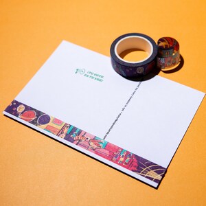 Bright and bold NYC washi tape with long scenes, lots of sightseeing and detail. image 6