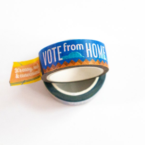 Vote from Home/Vote by Mail! washi tape, perfect for decorating your postcards to voters!