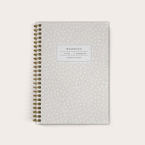Black or White Spotted Dot Custom Mini Wedding Planner Book for