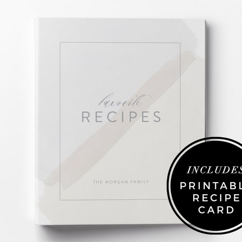 Recipe Binder & Printable Recipe Card Custom 3ring Binder Etsy