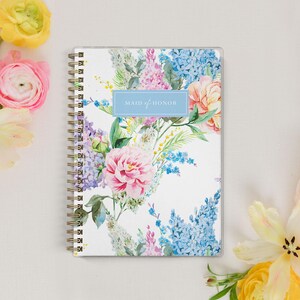 Maid of Honor Planner, Shower & Bachelorette Planner, Maid of Honor Proposal, Wedding Planning Notebook and Organizer, Chateau Floral