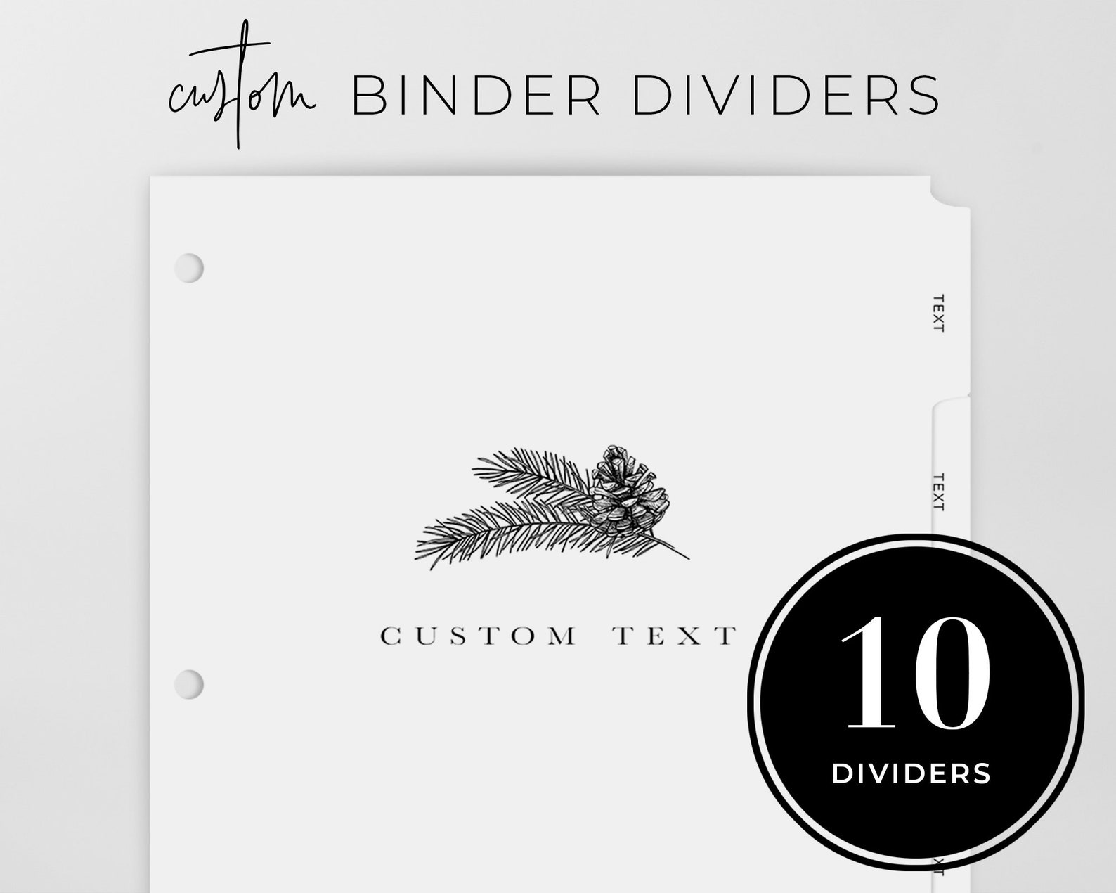 Custom Binder Divider Tabs Custom Tabs Recipe Binder Tabs Etsy