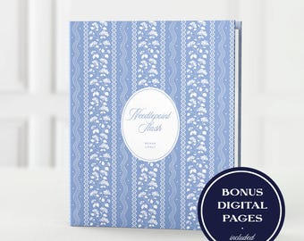 Carpeta de bordado personalizada, carpeta de guía de puntadas, organizador de hilos, carpeta para guardar lienzos, organizador de proyectos NDLPT, Heirloom Stripe