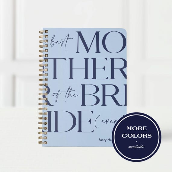 Best Ever Mother of the Bride Planner, Wedding Organizer and Checklist, Gift for Mom, 6x9 Planner Book, Modern Minimalist