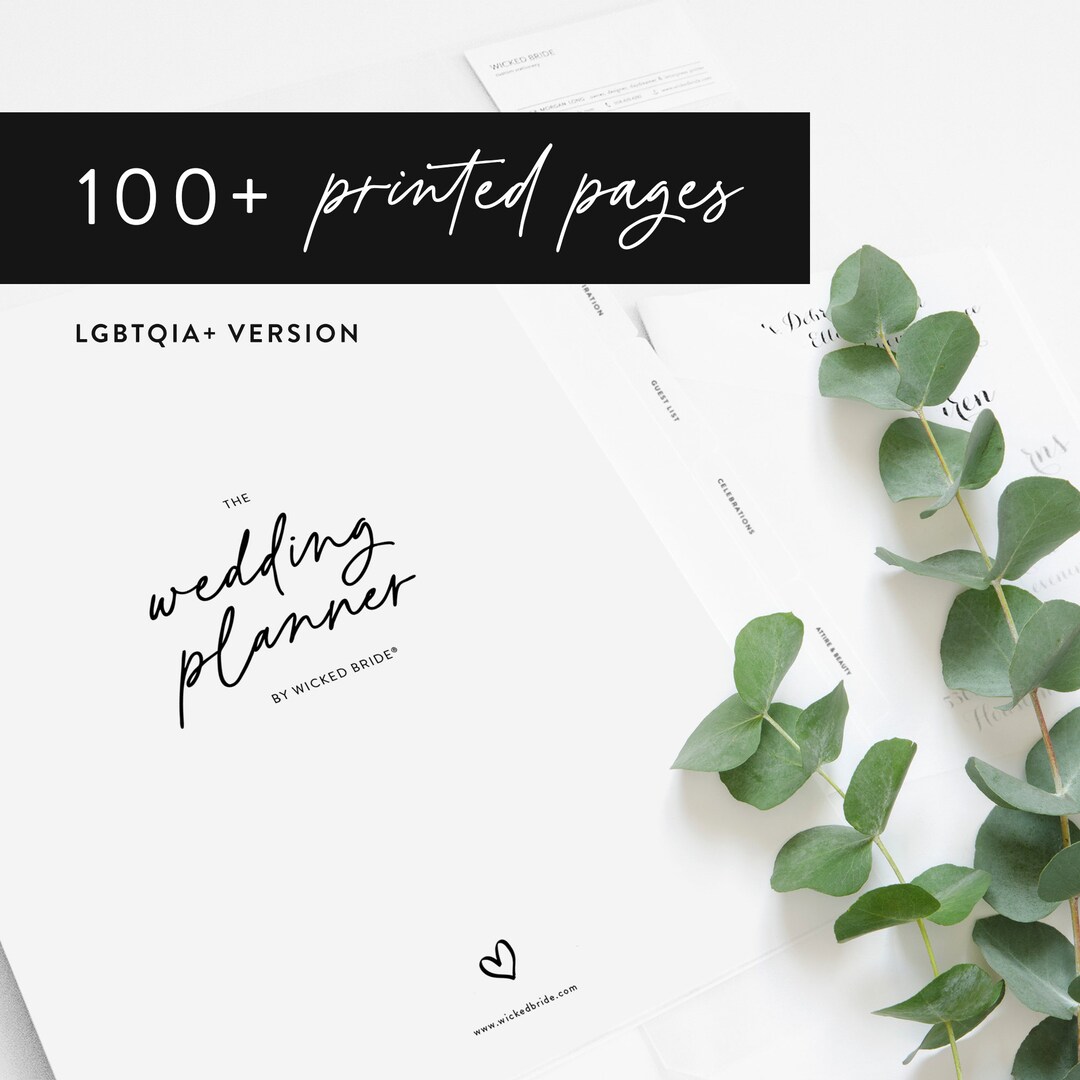 LGBT Wedding Binder Planning Kit LGBTQIA Gender Neutral Gay Etsy